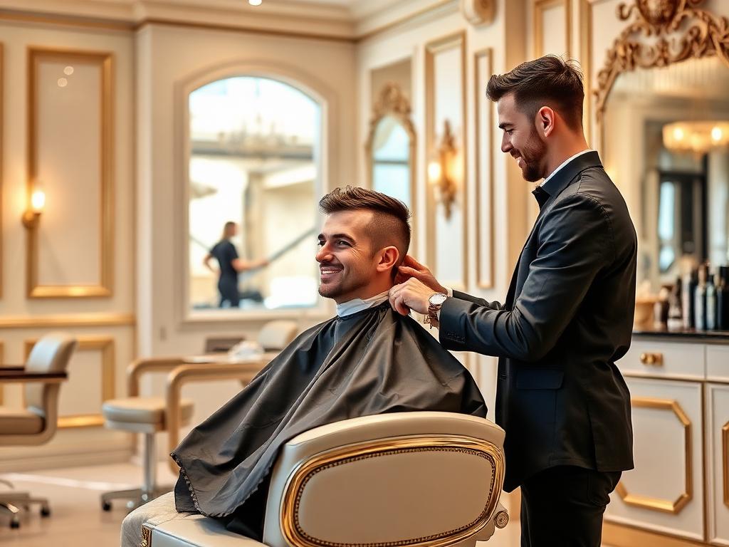 Men's haircut and clean taper at our Oklahoma City salon